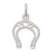 Sterling Silver Satin Open Style Horseshoe Charm_voghion.com