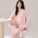 Bavlněné pyžamo pro ženy, jaro/podzim 2024, nový styl, letní plus size, s dlouhým rukávem, celé bavlněné, nositelné_voghion.com