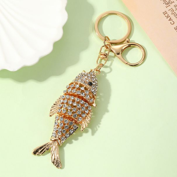 Cross-border Creative Design Small Keychain, Cute Cartoon Ocean Series Salted Fish Bag Pendant Keyring_voghion.com