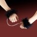 Esposas de entrenamiento con plumas, productos sexuales, bondage divertido, esposas de pies y manos, color negro, para adultos._voghion.com