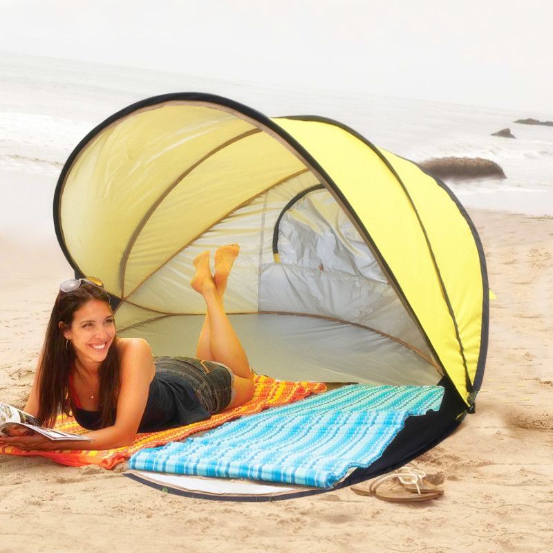 ​Instant Pop Up Sun Shelter - UPF50+ UV Protection Beach Tent For 2 Adults Portable For Fishing & Outdoor Activities_voghion.com
