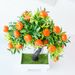 Simulazione albero da frutto Simulazione pianta bonsai piccola pianta in vaso Fiore di plastica Fortuna albero da frutto kumquat arancione_voghion.com