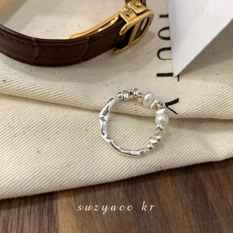 Design di nicchia di lusso coreano leggero Sense S Pure Fragmented Silver Splicing per donne Indice di personalità di moda semplice_voghion.com