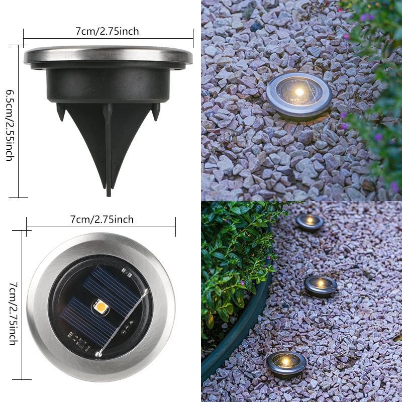 Luci solari da giardino, impermeabili, a LED, per esterni, per l'illuminazione di vialetti, cortili e patii - Bianco caldo/bianco freddo (opzioni 1/4/8 LED)_voghion.com