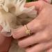 S925 Sterling Silver Daisy Flower Pearl Ring For Women, Adjustable, Niche, High-End, Light Luxury, Unique, Versatile,_voghion.com