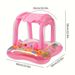 1pc Thickened Inflatable Sunshade Bell Seat Ring Blue Pink PVC Material Swimming Seat Ring Floating Ring Armpit Ring Beach Toy_voghion.com