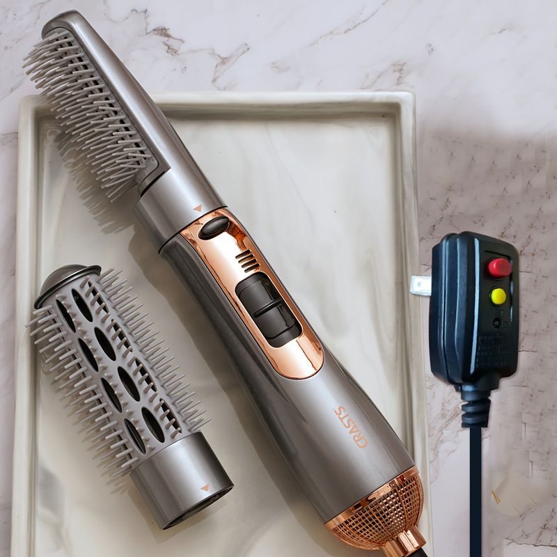 Dual-Use Hair Dryer and Styling Brush - Hot Air Brush for Curling and Straightening - Perfect Holiday Gift_voghion.com