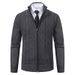 Pulse Pulse 2023 New Autumn Winter Cardigan Stand Collar Sweater Jacquard Jacket Men's Thickened Warm Casual Knitwear Trendy_voghion.com