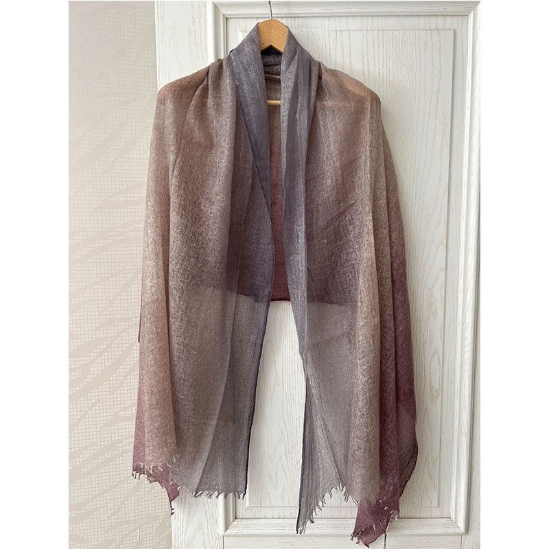 Sciarpa versatile da donna in cashmere sottile e sfumato, morbida, autunno inverno, all'ingrosso, Mongolia Interna_voghion.com