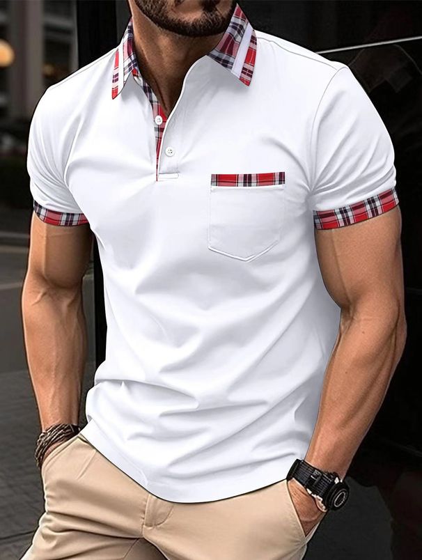 Men's Clothing Plus Size Casual Fashion 3D Digital Printing Short Sleeved Polo Shirt_voghion.com