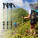 Bastone da trekking Bosim super leggero, robusto e antiscivolo, in fibra di carbonio, telescopico e portatile, a tre sezioni_voghion.com