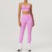 LazyZoom Keine Rückgaben oder Umtausch Nahtloses Yoga-Outfit Hohe Taille Fitness Sport Laufen Abnehmen Set Für Frauen 7655_voghion.com