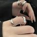 Minimalist Geometric Bendable Adjustable Open Women, Cool Style Ins Trend Niche Innovative Ring For Women_voghion.com