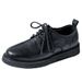 Men's Breathable Trendy Black Casual Leather Shoes_voghion.com