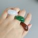Fashionable niche resin ring, personalized, versatile, high-end, elegant and refined accessory for women_voghion.com