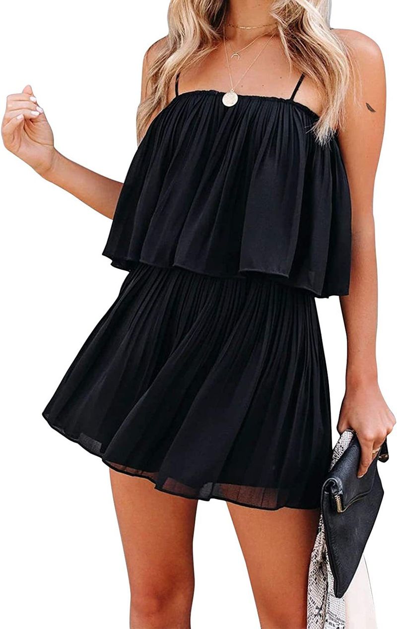 women's  2023 summer crimp sleeveless strappy wide leg jumpsuit_voghion.com