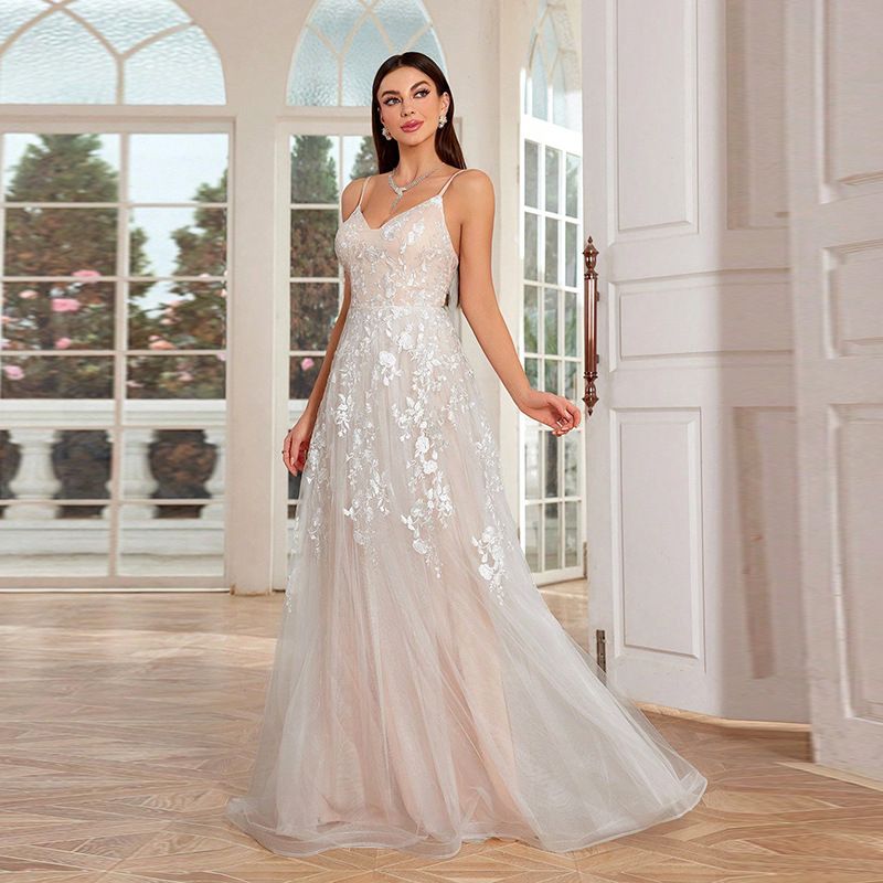 Ropa de mujer Vestido de noche de encaje nuevo estilo de novia estilo bosque súper hada temperamento vestido de salida compromiso francés femenino_voghion.com