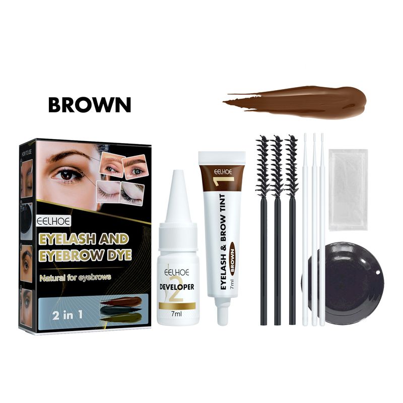 EELHOE Set 2-in-1 Eyelash Eyebrow Set, fading, Anti sweating, and Non dizzy Dyeing_voghion.com