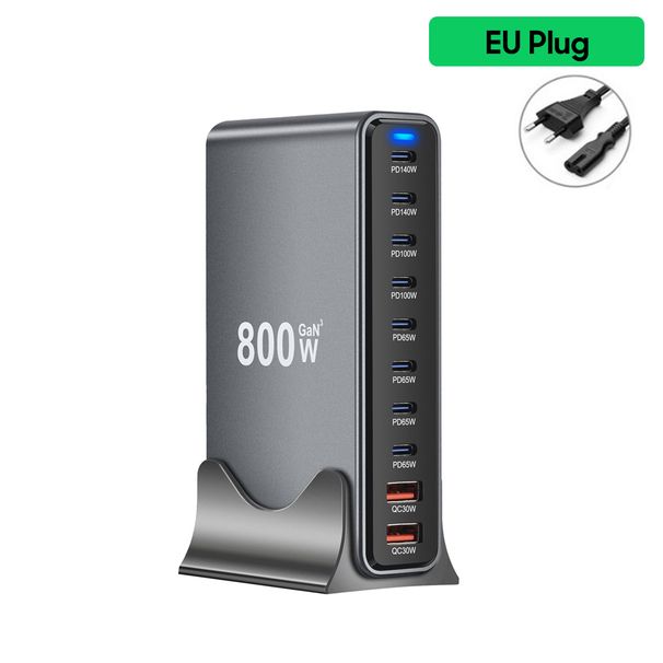 Caricabatterie da tavolo 1000Gan con 10 porte USB Type-C PD3.1, ricarica rapida per iPhone 17 16 Samsung S24 Xiaomi Laptop_voghion.com