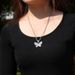 Women's Jewelry - Hip Hop Style Butterfly Pendant Necklace With Cubic Zirconia, 18-24 Inch Twisted & Cuban Chain Options In Silver, Gold, Pink_voghion.com