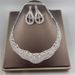Explosive Diamant Welle Stil Halskette Ohrringe Braut Hochzeit Zubehör Schmuck Set_voghion.com