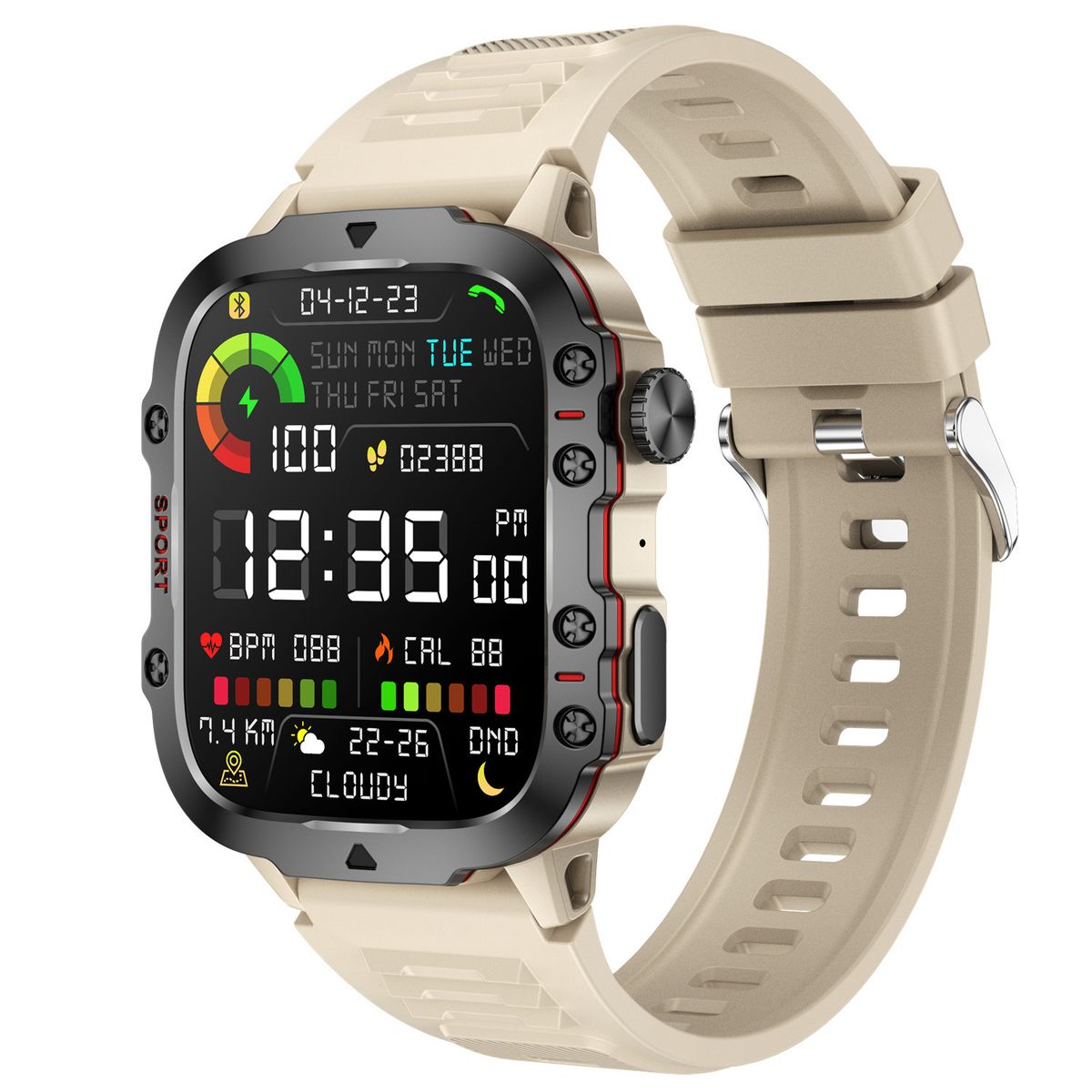 QX11 Outdoor Waterproof Multi Sports Heart Rate Blood Oxygen Health Monitoring Bluetooth Call Smart Watch_voghion.com