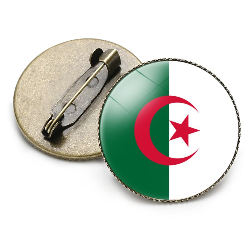 Men's And Women's Brooches With Flags Of Various Countries, Round Decorative Badges_voghion.com