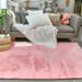 Luxury Faux Rabbit Fur Area Rug With Polyester Cotton Base - Ultra Soft & Plush, Modern Nordic Style, Machine Washable, Multiple Sizes & Colors_voghion.com