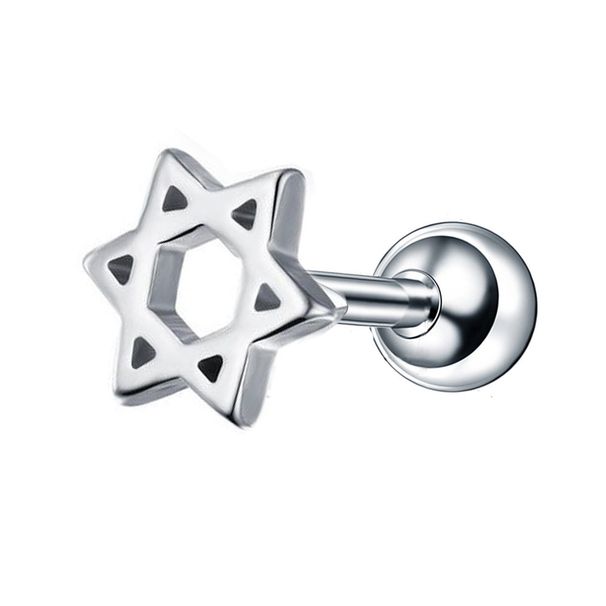 Nouvel accessoire de perforation d'ongle de cartilage d'oreille en forme d'étoile en forme d'os en acier inoxydable en forme de cœur_voghion.com