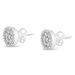 14K White Gold 1.0 Cttw Brilliant-Cut Diamond Halo-Style Cluster Round Button Stud Earrings (H-I Color, I1-I2 Clarity)_voghion.com