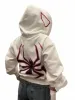 Y2K Moletons com estampa de aranha para mulheres e homens Hip Hop Zíper Manga Gg Jaqueta Casacos Outono Inverno Haruku Casual Solto Com Capuz_voghion.com