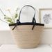 Borse da donna Nuova moda Semplice borsa in corda di cotone intrecciata Borsa di paglia fatta a mano Borsa da spiaggia per le vacanze Borsa tote di grande capacità Donna_voghion.com