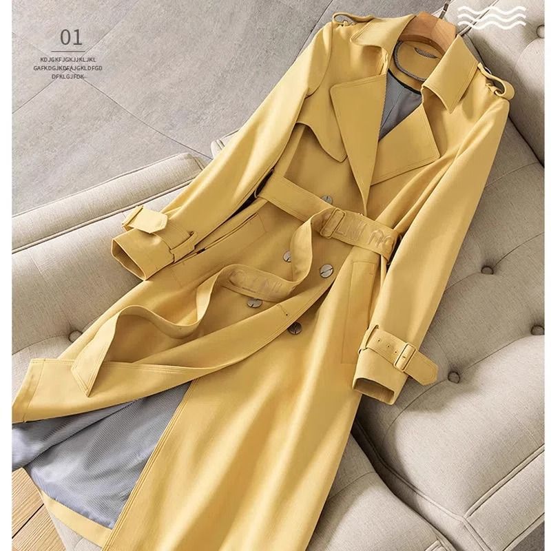 Women's Clothing Clearance sale, cut label, original fashionable commuting style windbreaker for women,style mid length coat for women_voghion.com