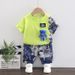 Ciondolo con orsetto per abbigliamento estivo per ragazzi Set casual coreano in due pezzi, 4 pantaloncini da 0 a 5 anni, set estivo per bambini_voghion.com