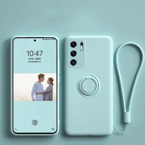 Custodia originale in silicone liquido con anello di supporto per Reno 13/12/11 Pro/F OPPO A80 A60 A40/M A79 A98 A78/58/38/18/96/76/36 4/5G Cover_voghion.com