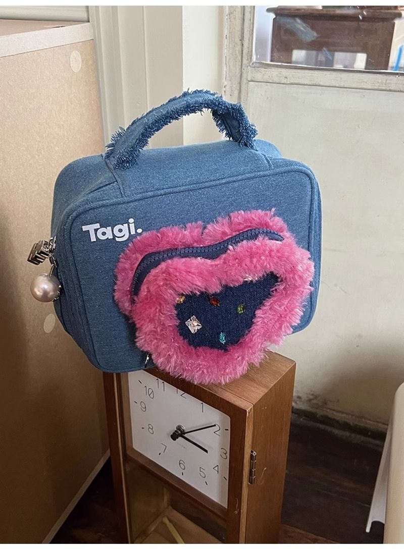 Tagi 《i》 Imagining Jelly Love Cowboy Pearl Makeup Storage Shell Bag_voghion.com