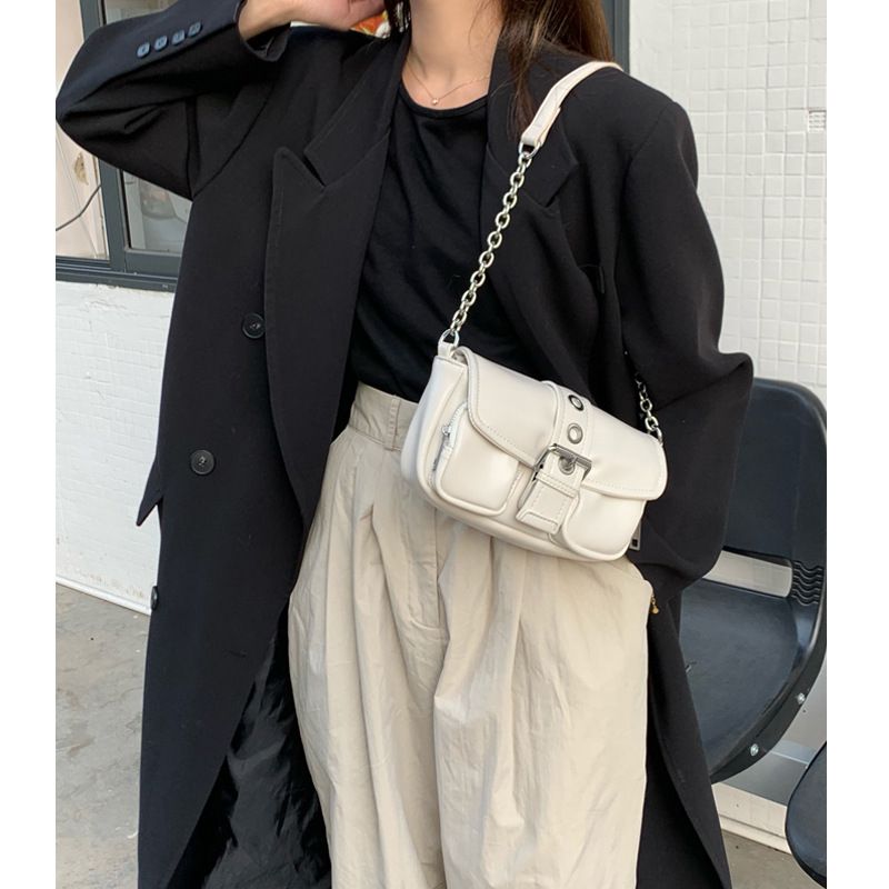 Bag texture, small and niche design, chain bag, 2024 new women's underarm single shoulder crossbody bag_voghion.com