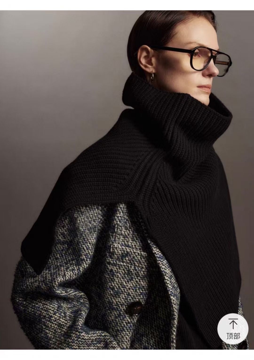 Koreanischer Stil Nischendesign Hoher Pulloverwärmer für Frauen Herbst Winter Gestrickter Schal aus geteiltem Garn Warmer Halsschutz_voghion.com