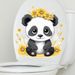 Toilet cartoon panda PVC N1835 toilet decoration wall sticker_voghion.com