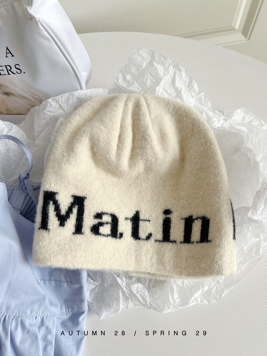 Hat Women's Spring And Autumn New Loose Large Head Circumference Knitted Hat Letter Thin All Match Cold Hat Baotou Hat Men's Trend_voghion.com