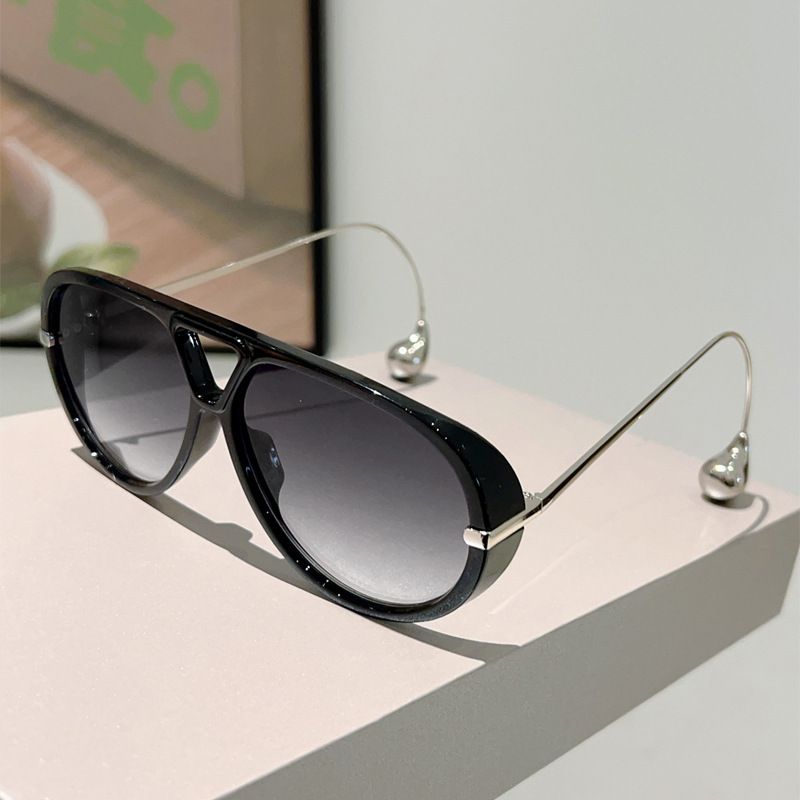 2025 New Double Beam Built-in Steel Ball Fashion Personality Aviator Sunglasses Unisex_voghion.com