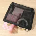 5/1 piece of mesh transparent small black cosmetic portable travel toilet organizer mouth red storage bag Y241023_voghion.com