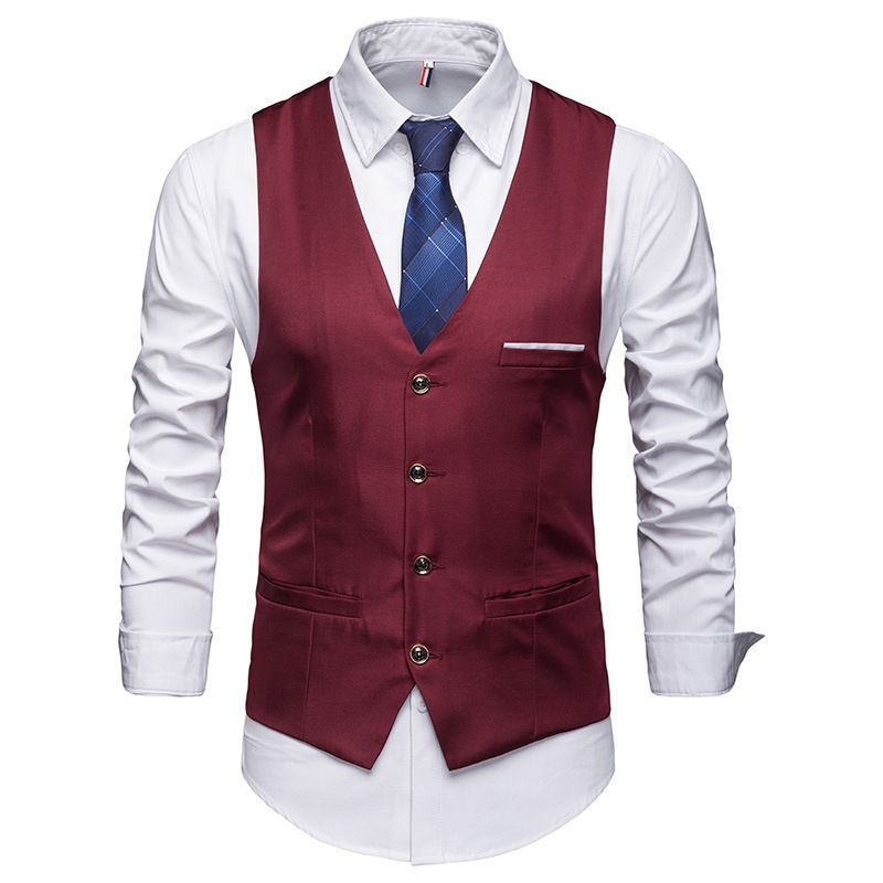 Vestă nouă de afaceri pentru timpul liber, costum și jachetă, vestă profesională pentru bărbați_voghion.com