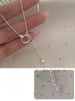 S Pure Silver Double Circle Tassel Necklace For Women, High-End Design, Non-Fading In Shower, Niche Style, Elegant And_voghion.com