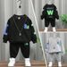 Barnkläder Pojkar Vårdräkt Ny stil Pojkar Långärmad jacquardtröja Träningsbyxor Fashionabla barndräkt vår och höst i två delar_voghion.com