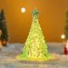 Luce notturna a LED con albero di Natale in cristallo luminoso - Decorazione natalizia per casa, ufficio e regalo (luce verde/trasparente, colorata/calda)_voghion.com