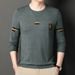 Middle aged undergarment knitted for spring and autumn, dad's men's casual sweater_voghion.com