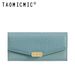 Women's Long Wallet, High-grade PU Leather Large Tri-fold Stone Envelope Clutch Wallet With 10 Card Slots And Multiple Colors Available_voghion.com