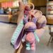 Cartoon kreative nette farbe passenden cool glück kaninchen auto schul anhänger paar puppe geschenk schlüsselbund_voghion.com