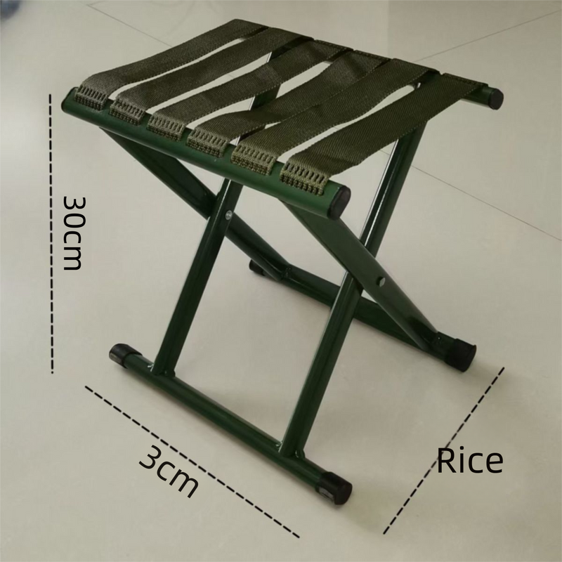 Thickened And Reinforced Backrest Stool Outdoor Portable Folding Small Bench Camping BBQ Chair_voghion.com